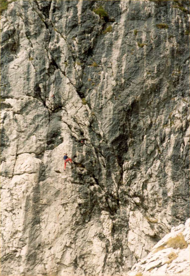 Climbing the Hexenstein, Dolomites