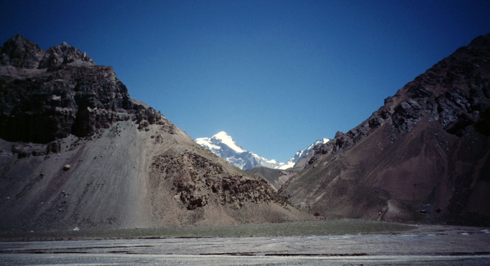 First view of Aconcagua First view of Aconcagua