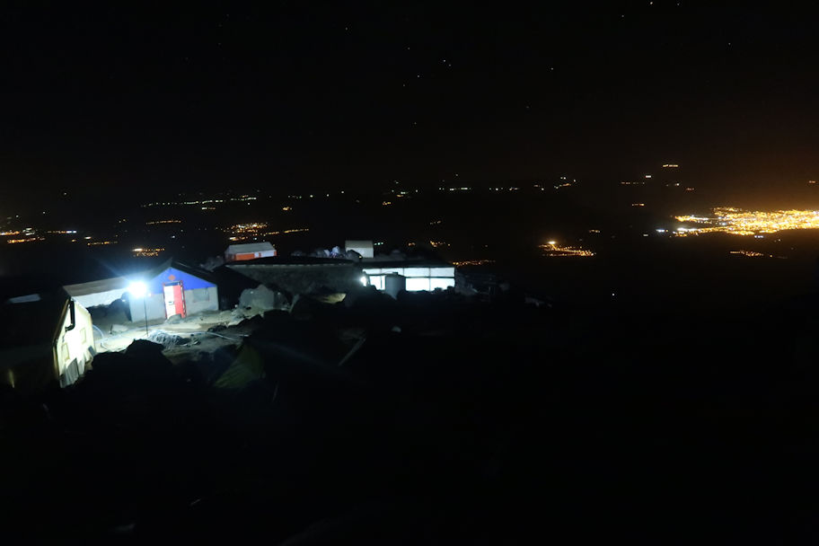 Camp 1 at night Camp 1 at night