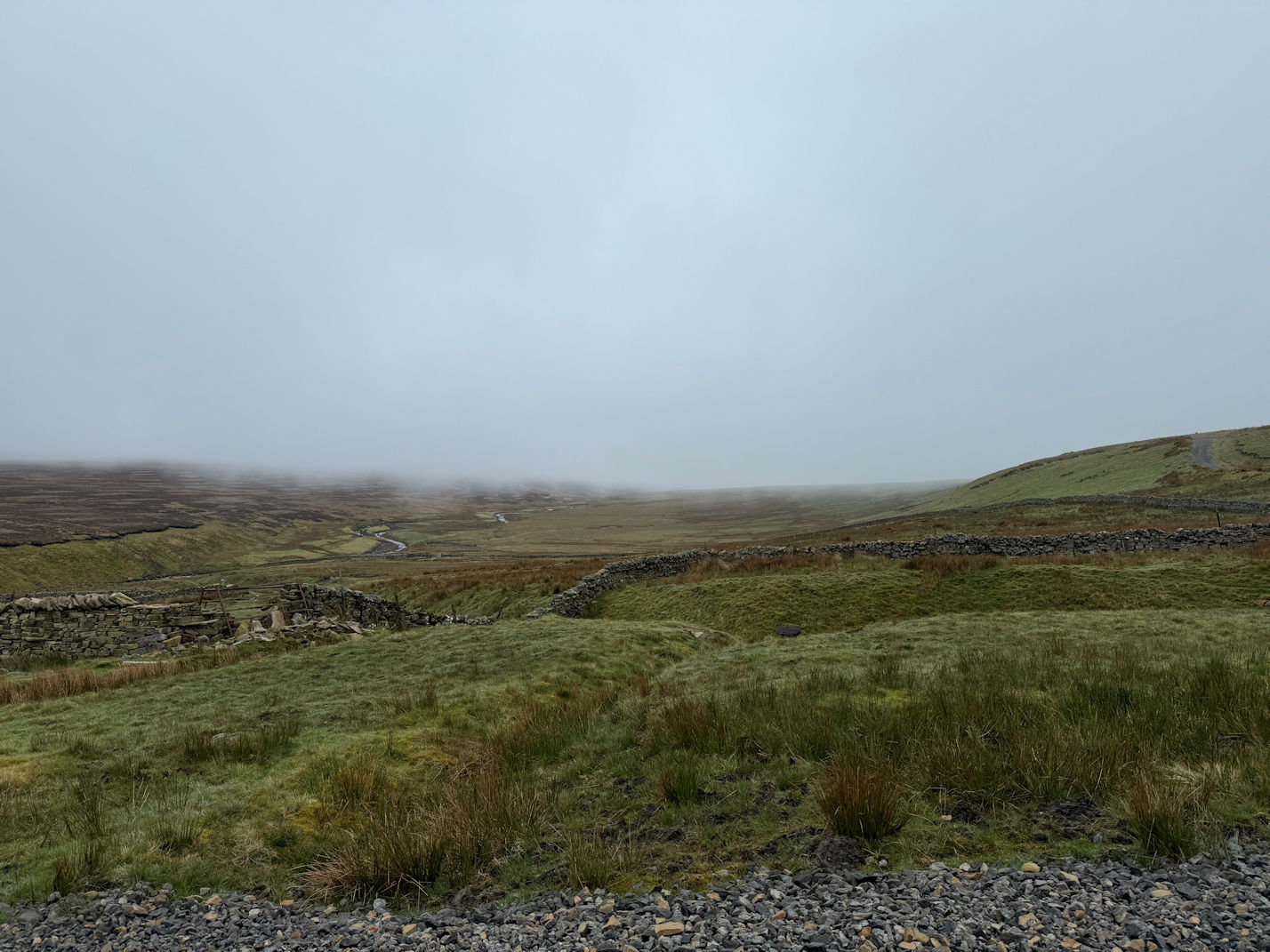Looking up to Mickle Fell