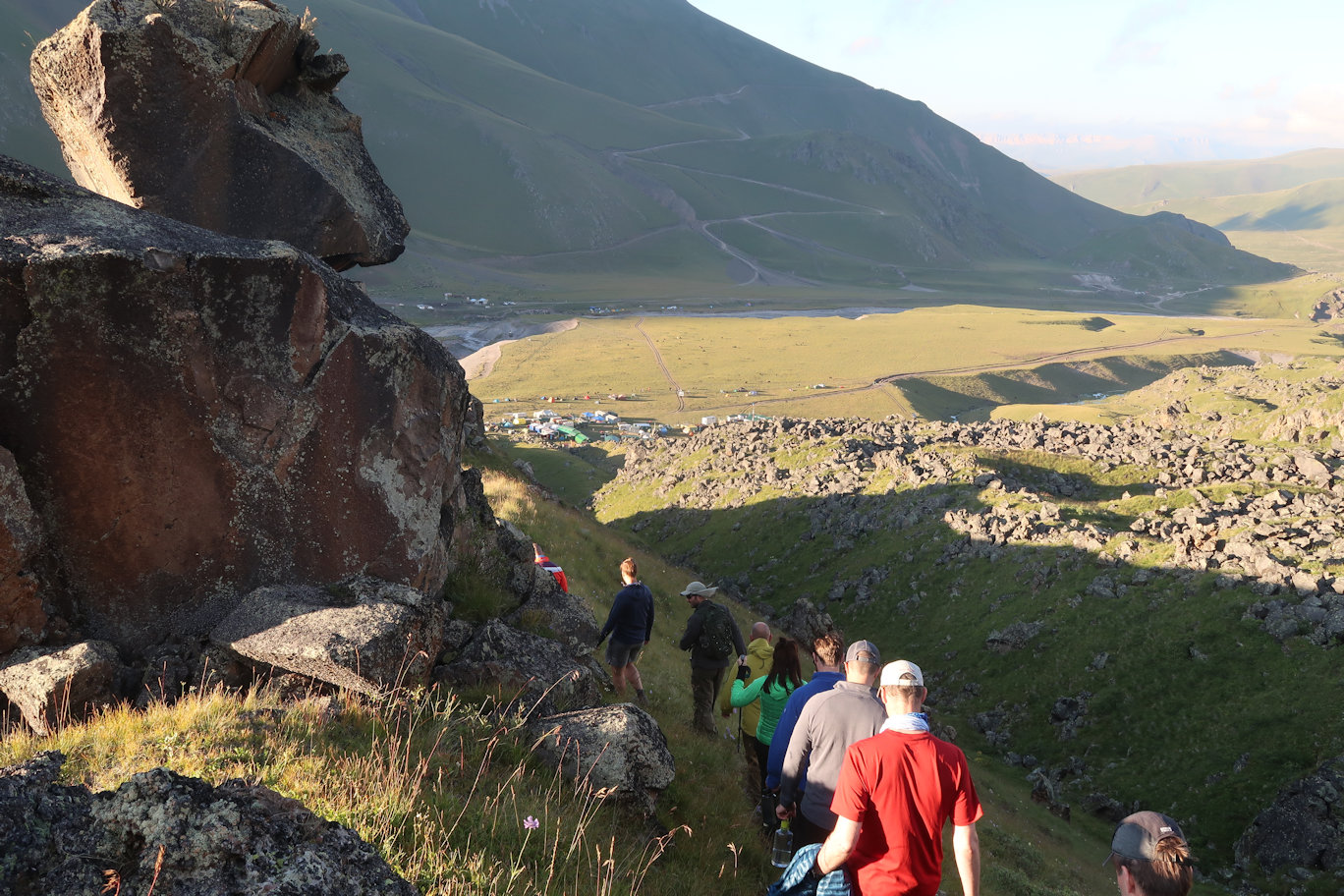 Evening stroll above Base Camp Evening stroll above Base Camp