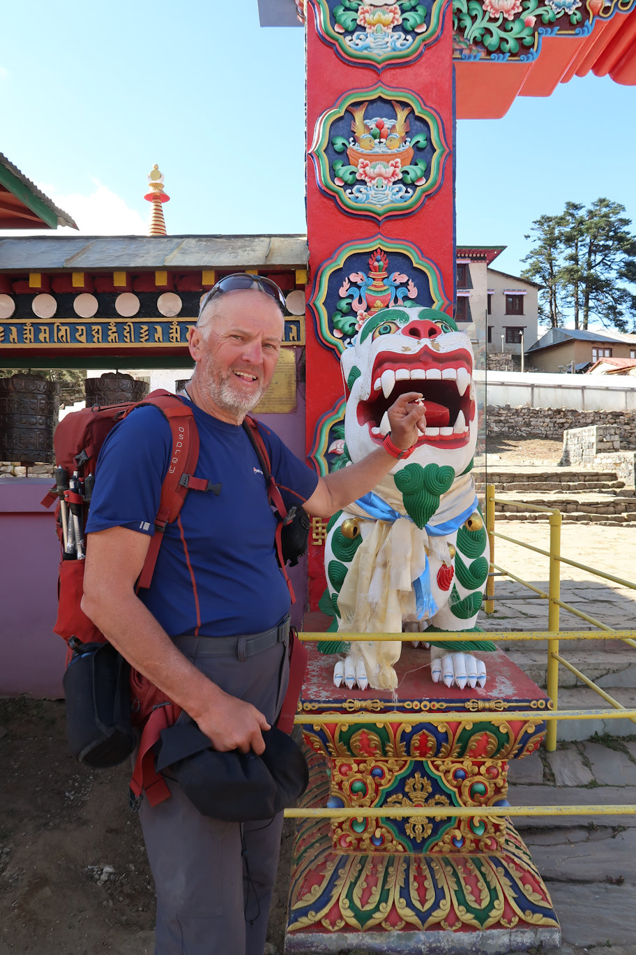 At the Tengboche Monastery At the Tengboche Monastery