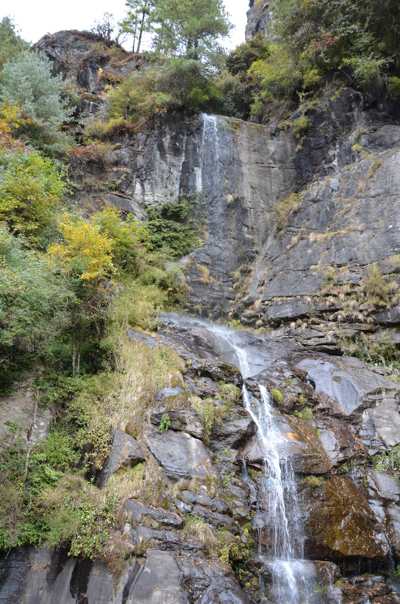 Waterfall on the trek to Phakding Waterfall on the trek to Phakding