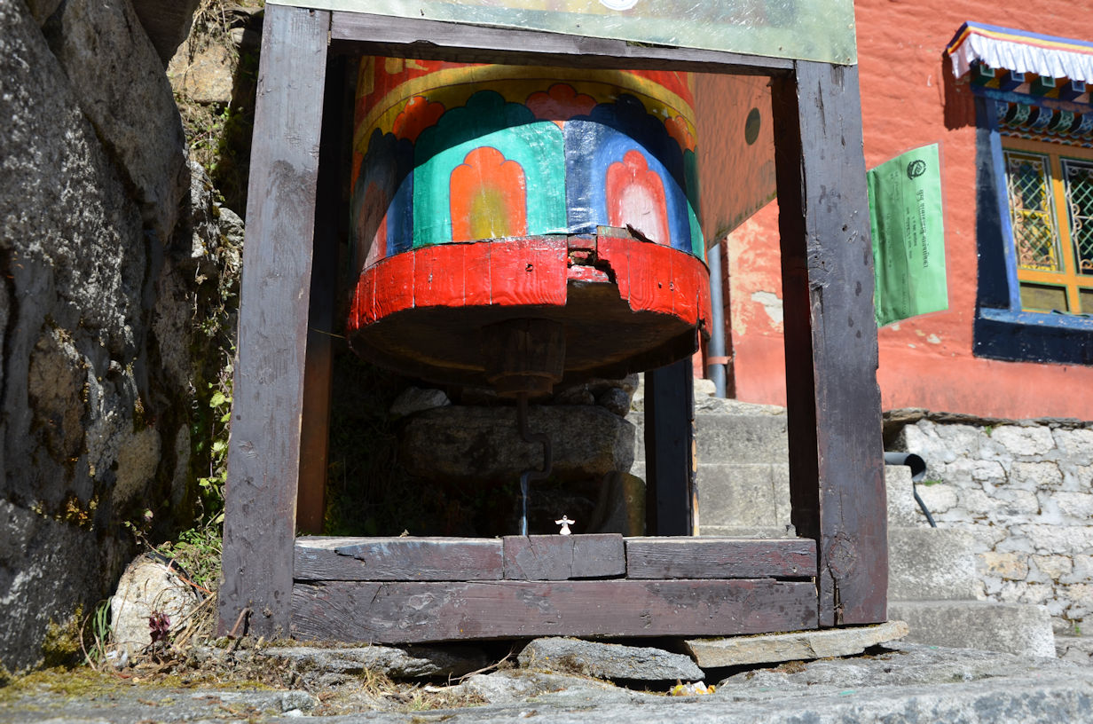 Prayer Wheel at the Monastery Prayer Wheel at the Monastery