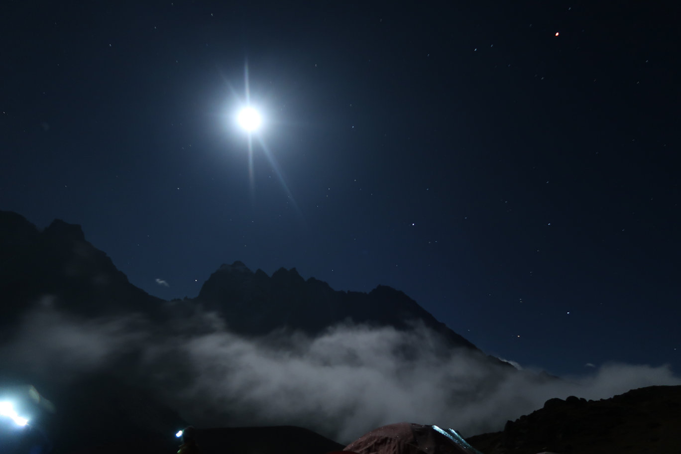 Renjo Lake Campsite at night Renjo Lake Campsite at night