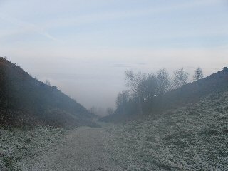 Looking back down from the North Hill ascent Looking back down from the North Hill ascent