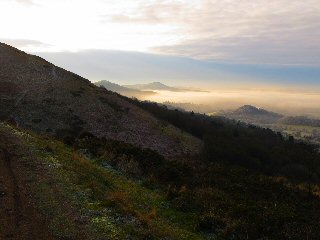 Looking South on the Malvern Hills Looking South on the Malvern Hills